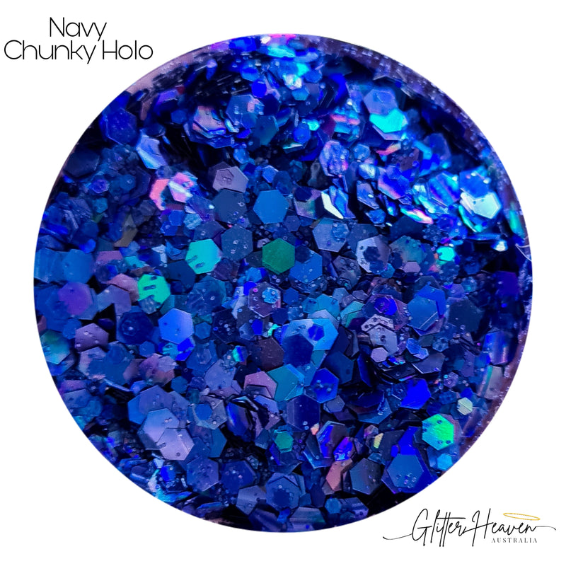 Navy Chunky Holo Glitter - GH
