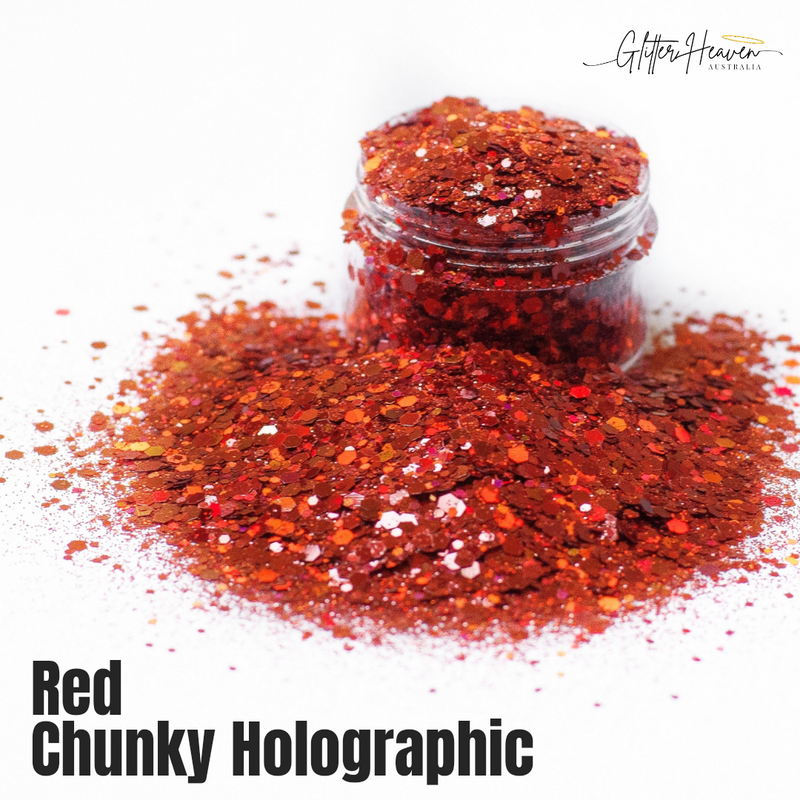 Red Chunky Holo Glitter - GH